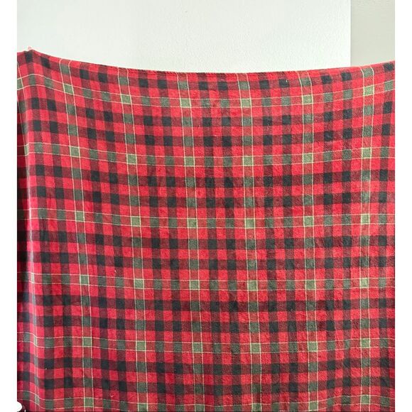 Vintage Ralph Lauren Tartan Plaid Throw Blanket fleece holiday70x64 90s
